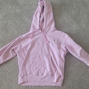 Champion Hooded Sweatshirt, Woman's Small, Light Pink